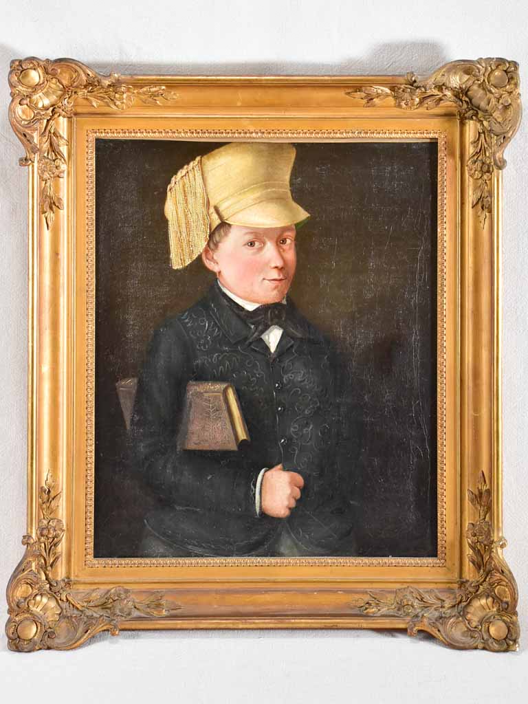 Elaborate Gold-hatted English Lord Portrait