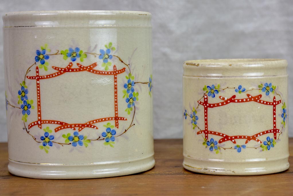 Two 19th Century French pots - salt and pepper