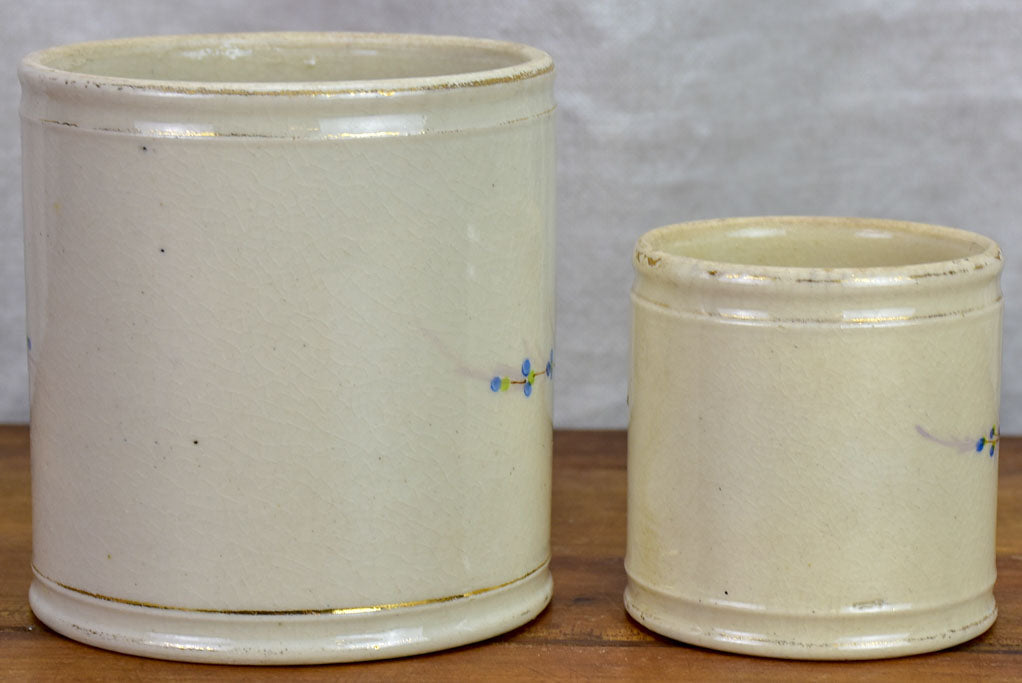 Two 19th Century French pots - salt and pepper