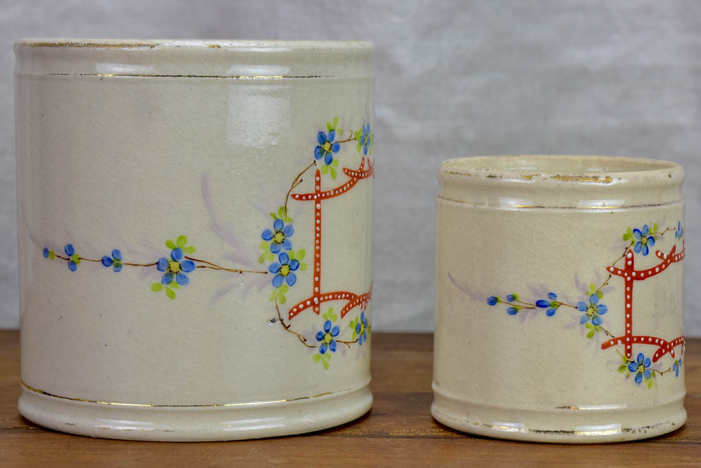 Two 19th Century French pots - salt and pepper