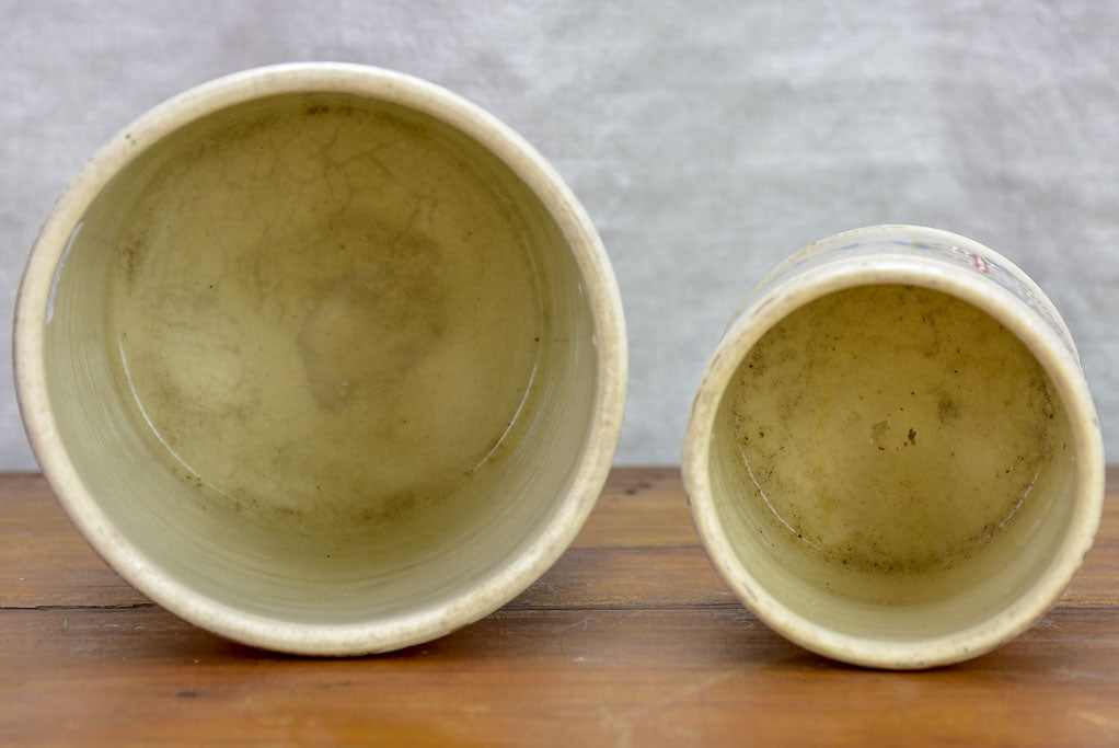 Two 19th Century French pots - salt and pepper