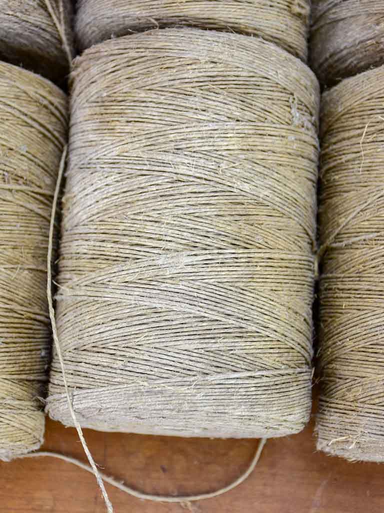 Collection of twenty large antique French twine spools