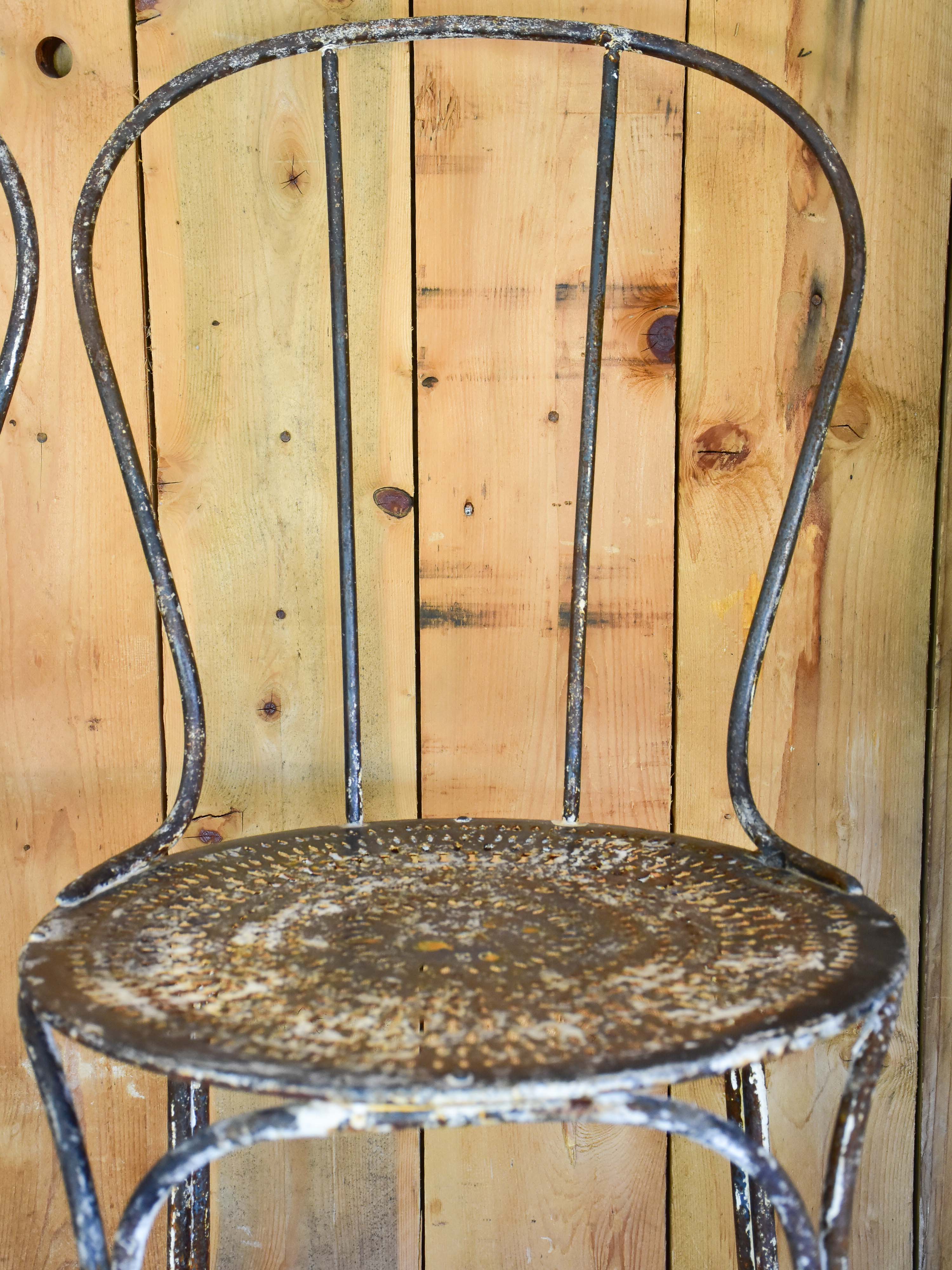 Pair of antique French garden chairs