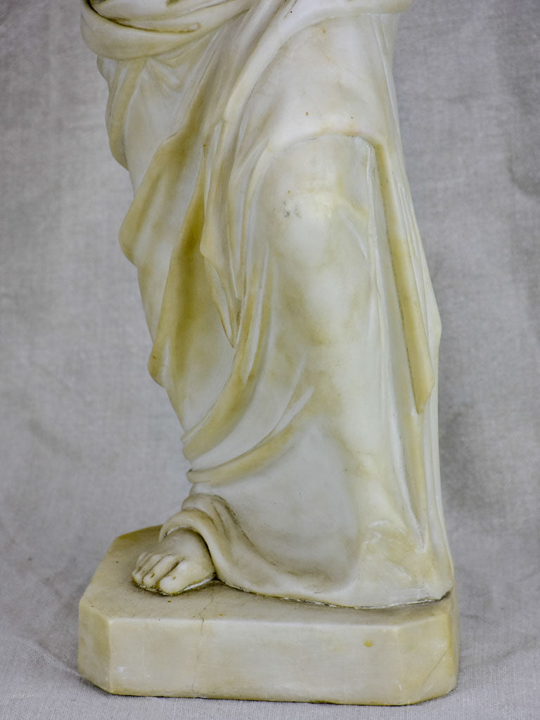 Late 19th Century marble statue of a draped woman