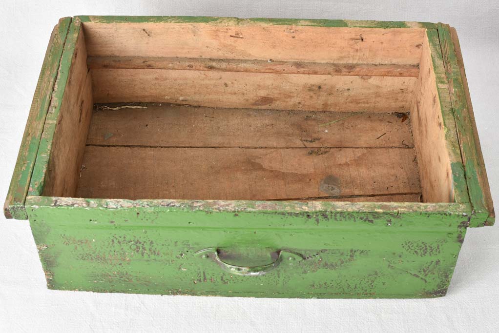 2 green painted drawers from the 1950s  -24¾" x 15"