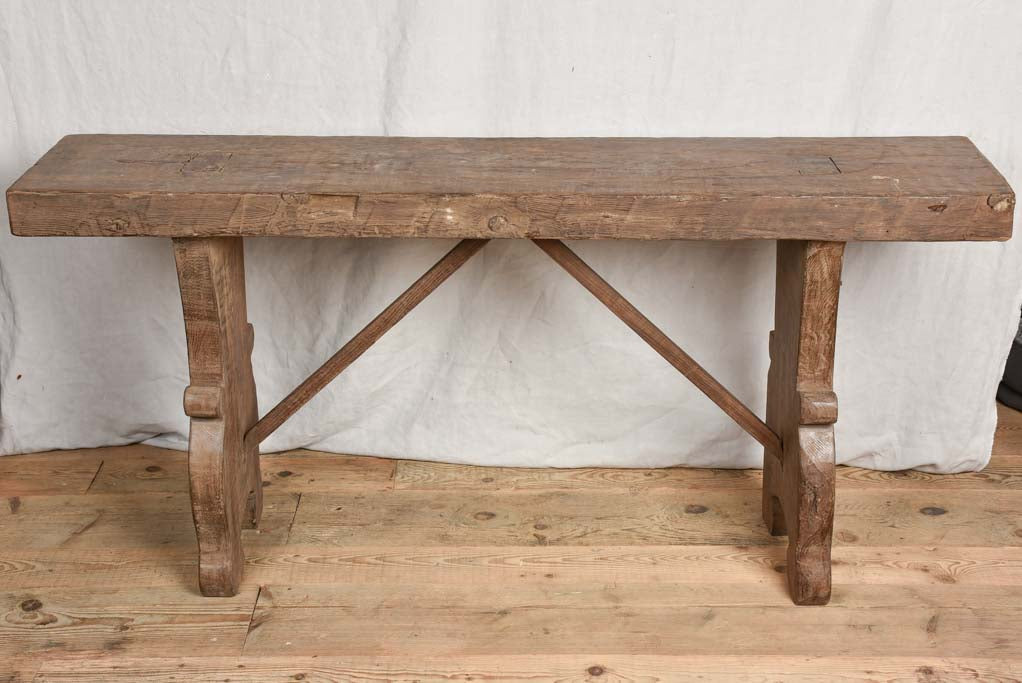 Primitive artisan made console table - 2 available - 67"