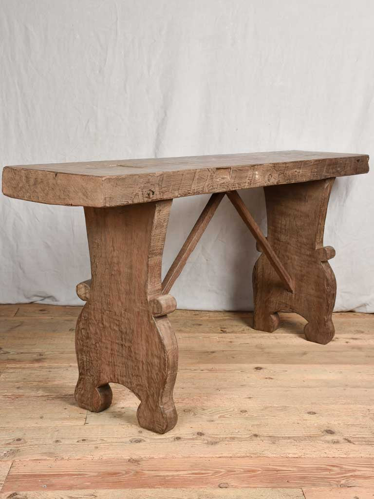 Primitive artisan made console table - 2 available - 67"