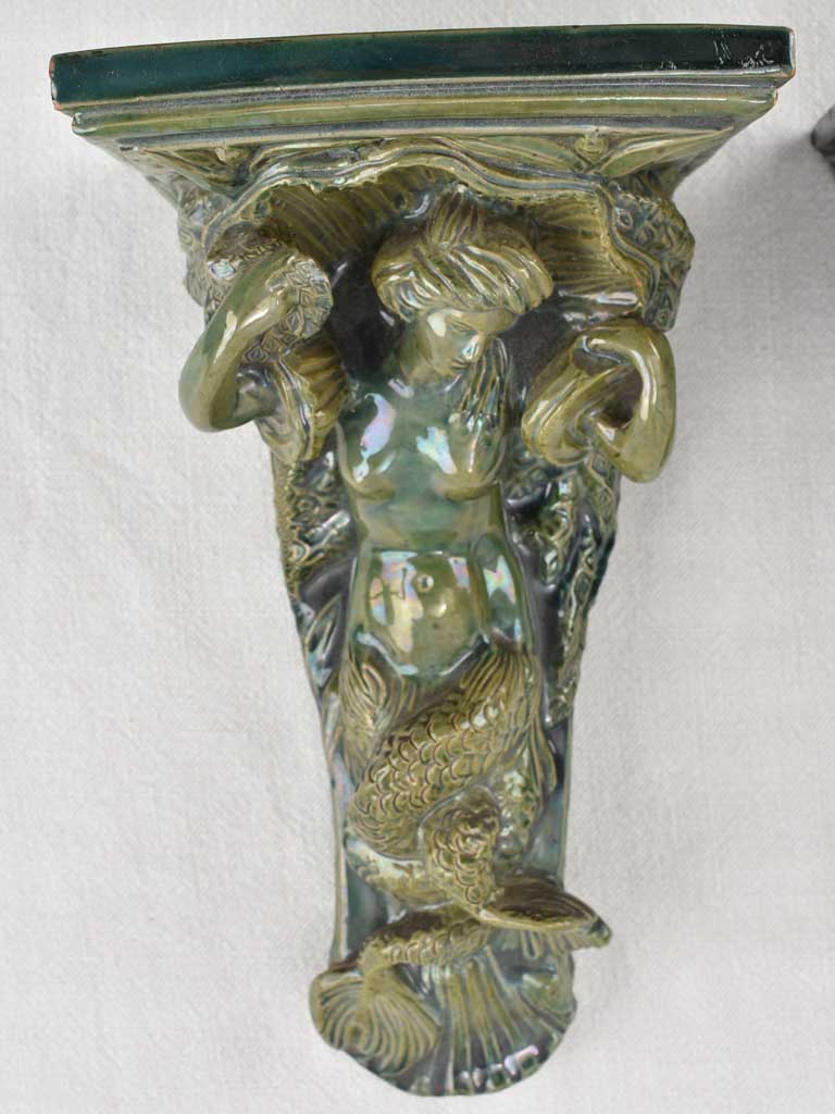 Nineteenth-Century Molded Glazed Art Pieces