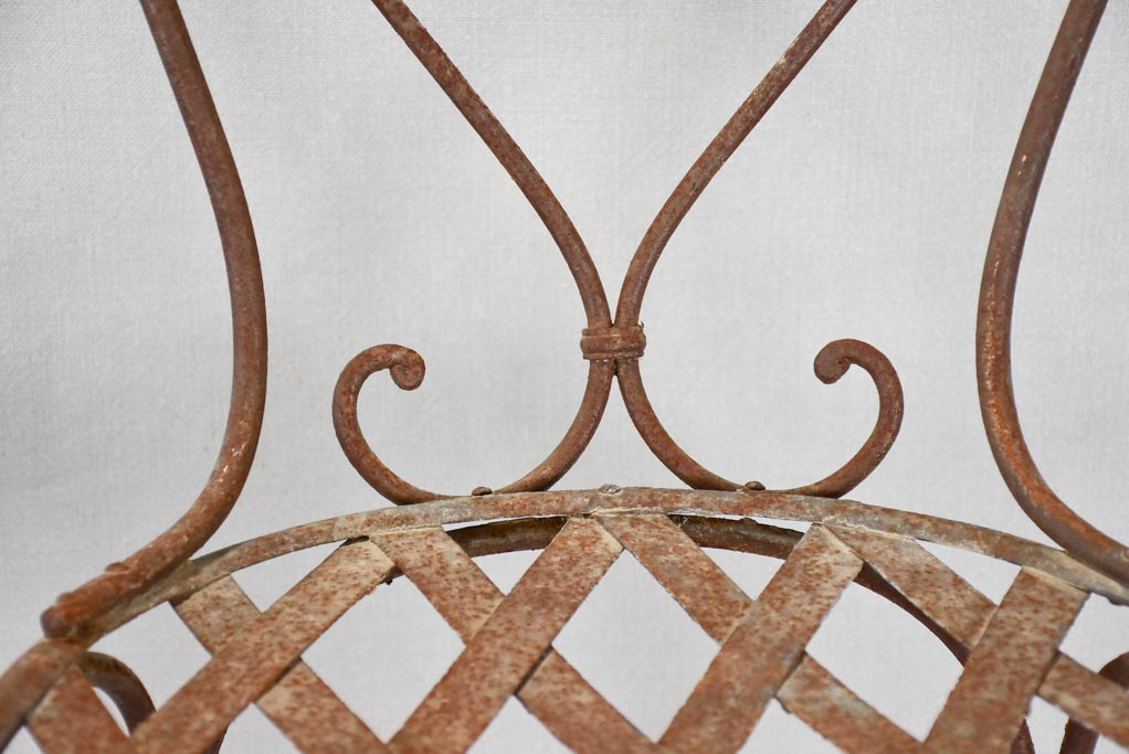 Pair of 19th century wrought iron garden chairs