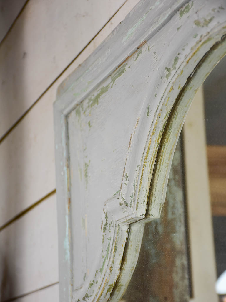 18th-century salvaged boiserie element with mirror 48" x 38½"