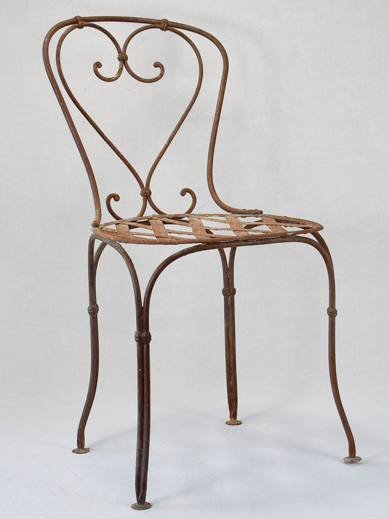 Pair of 19th century wrought iron garden chairs