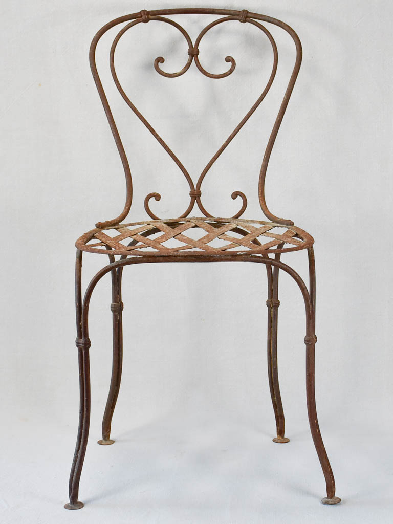 Pair of 19th century wrought iron garden chairs