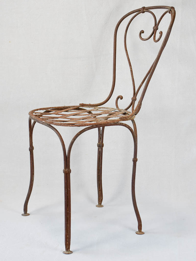 Pair of 19th century wrought iron garden chairs