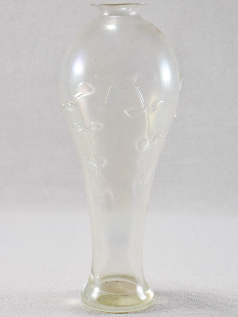 Unusual early Century decorative blown glass vase