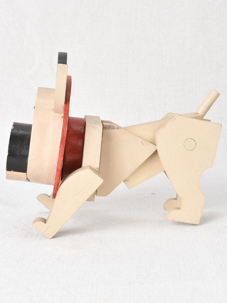 1930s wooden bulldog toy