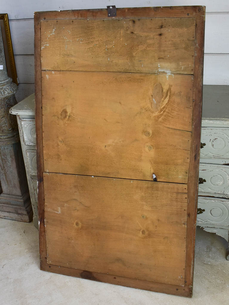 Large early 20th Century French bistro mirror with brass frame and original mirror 32¼" x 53½"