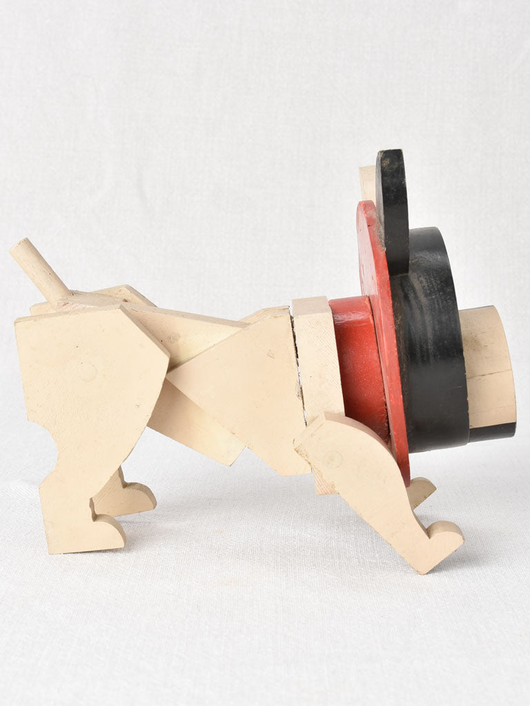 1930s wooden bulldog toy