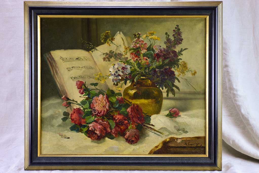 Late 19th Century still life oil on canvas by Eugène Henri Cauchois (1850 - 1911) 30" x 25½"