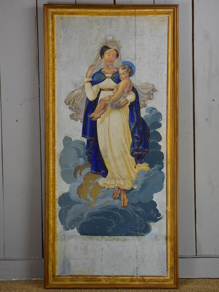 19th Century Italian Iconographic painting - Madonna and Child