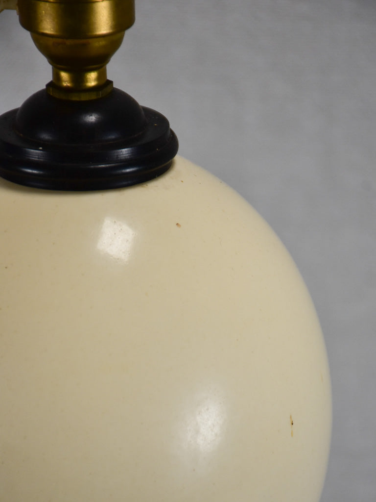 Ebony and egg Art Deco lamp