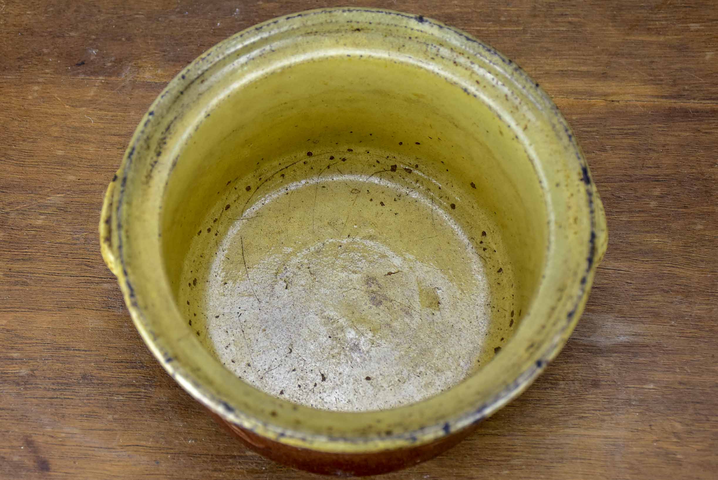 Antique French earthenware preserving bowl