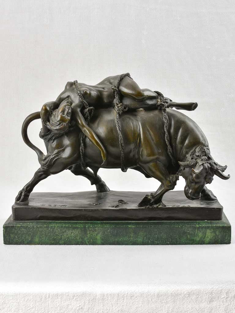 Bronze sculpture - Abduction of Europa by Zeus - early 20th century