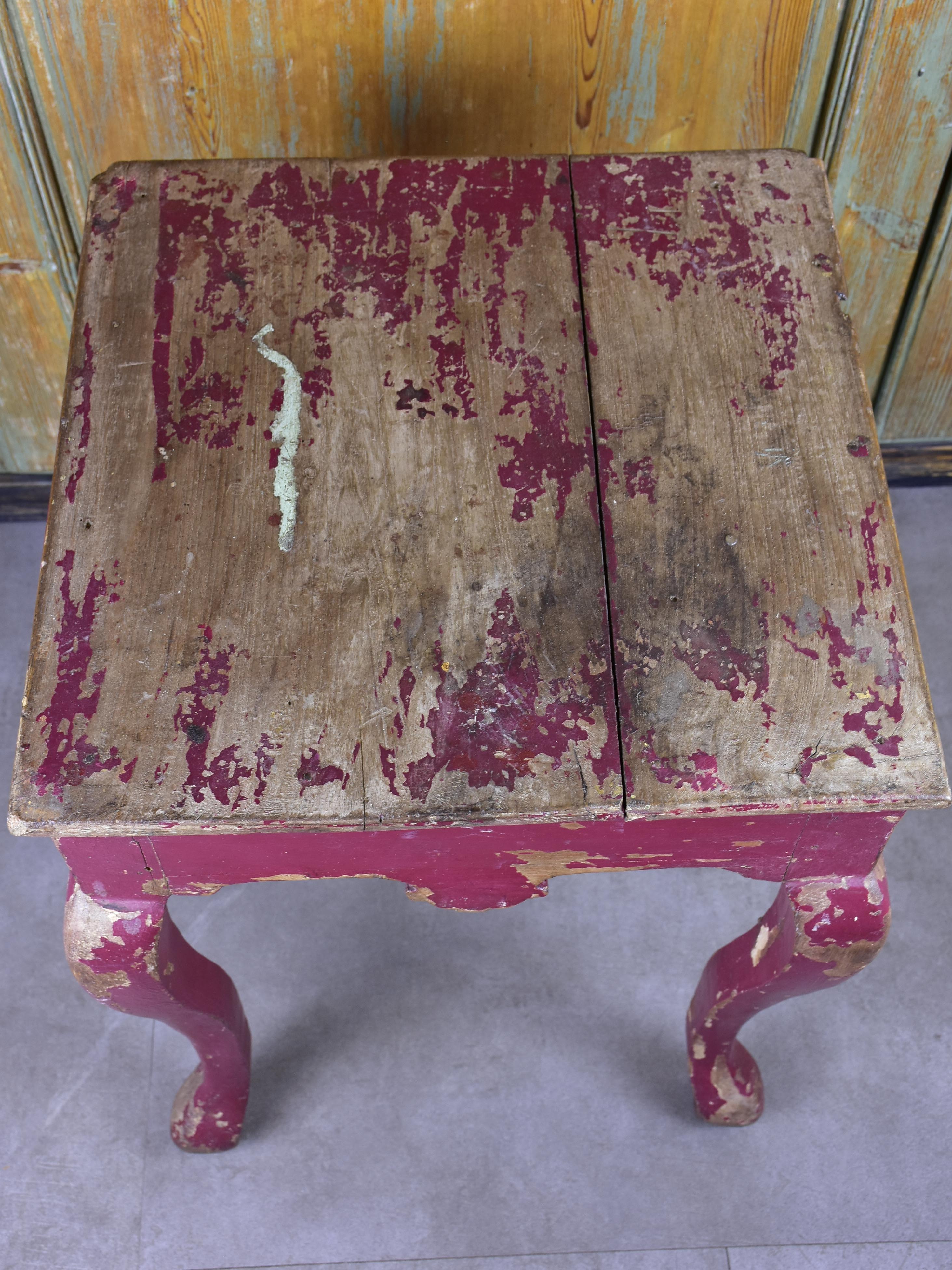 Antique Chinese side table with red patina