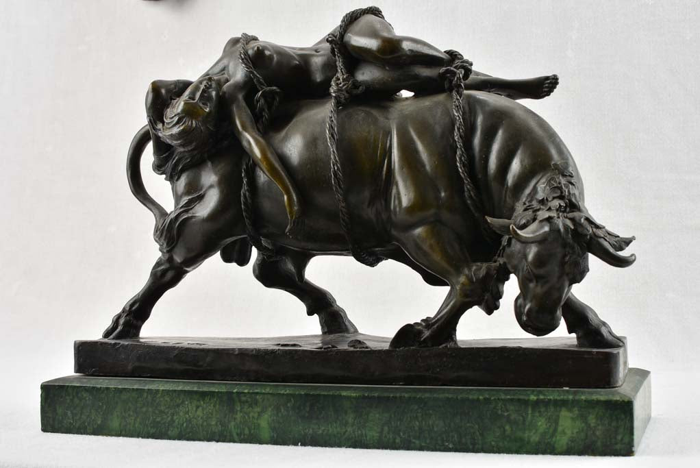 Bronze sculpture - Abduction of Europa by Zeus - early 20th century