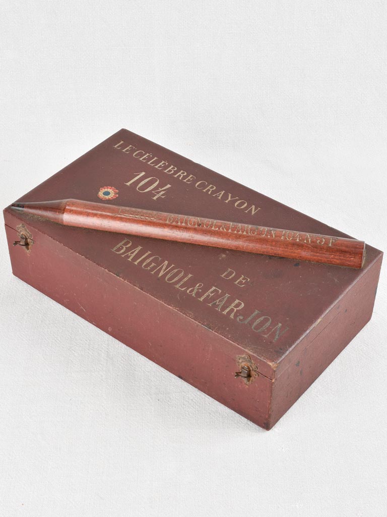 1940s Pencil display box from a stationary store - Baignol & Farjon 15¾"