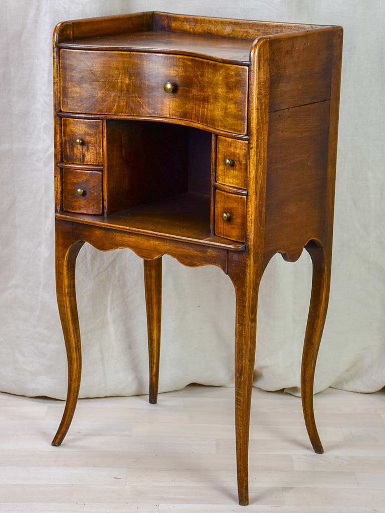 19th Century French night stand with five drawers