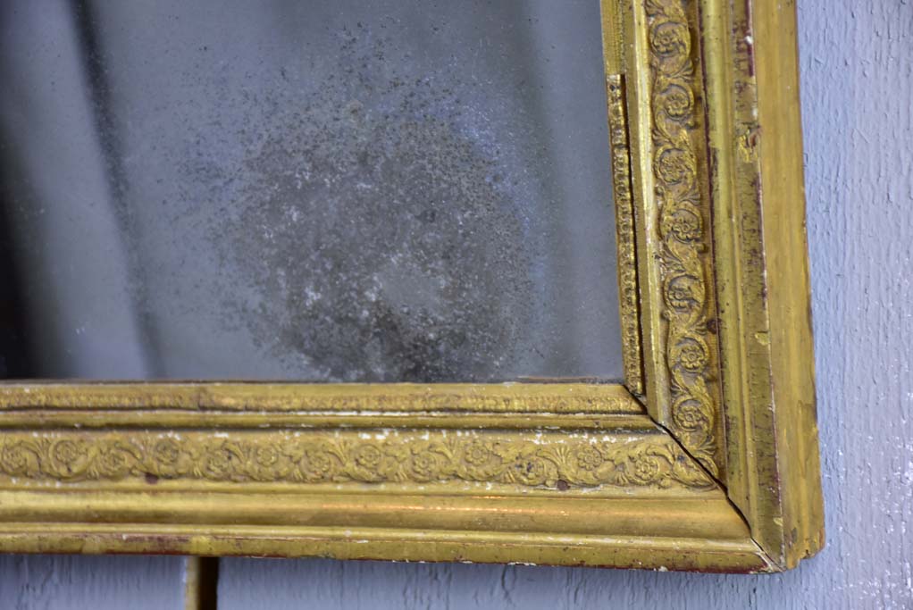 Small Louis XVI gilded rectangular mirror, 18th century