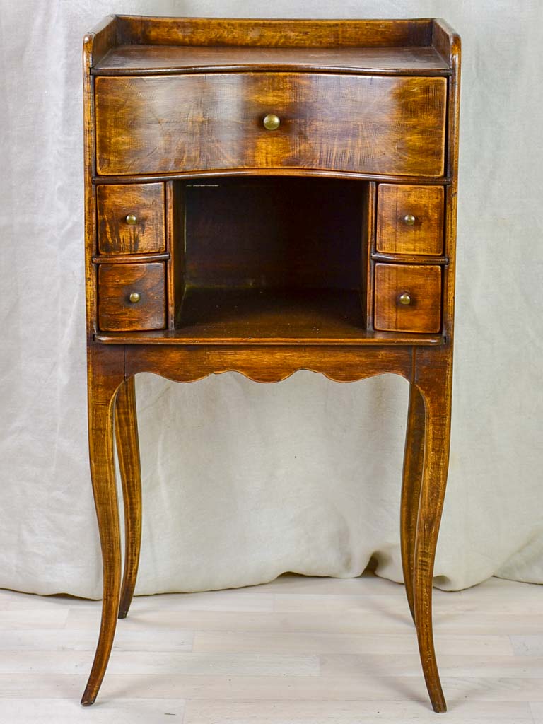 19th Century French night stand with five drawers