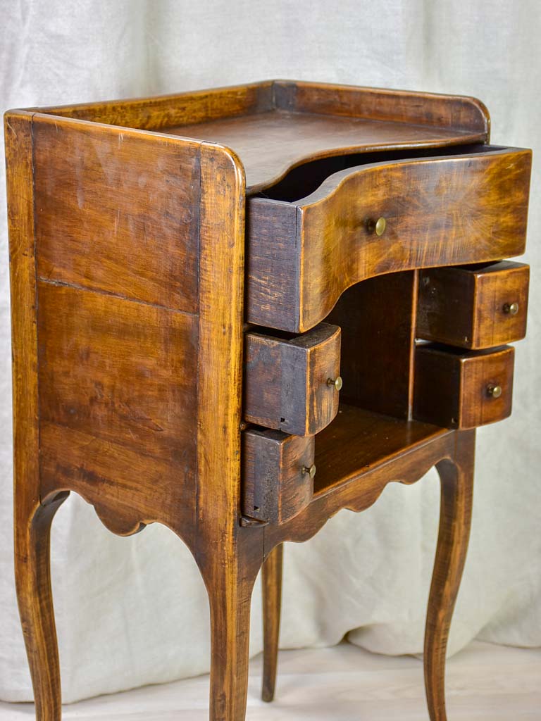 19th Century French night stand with five drawers