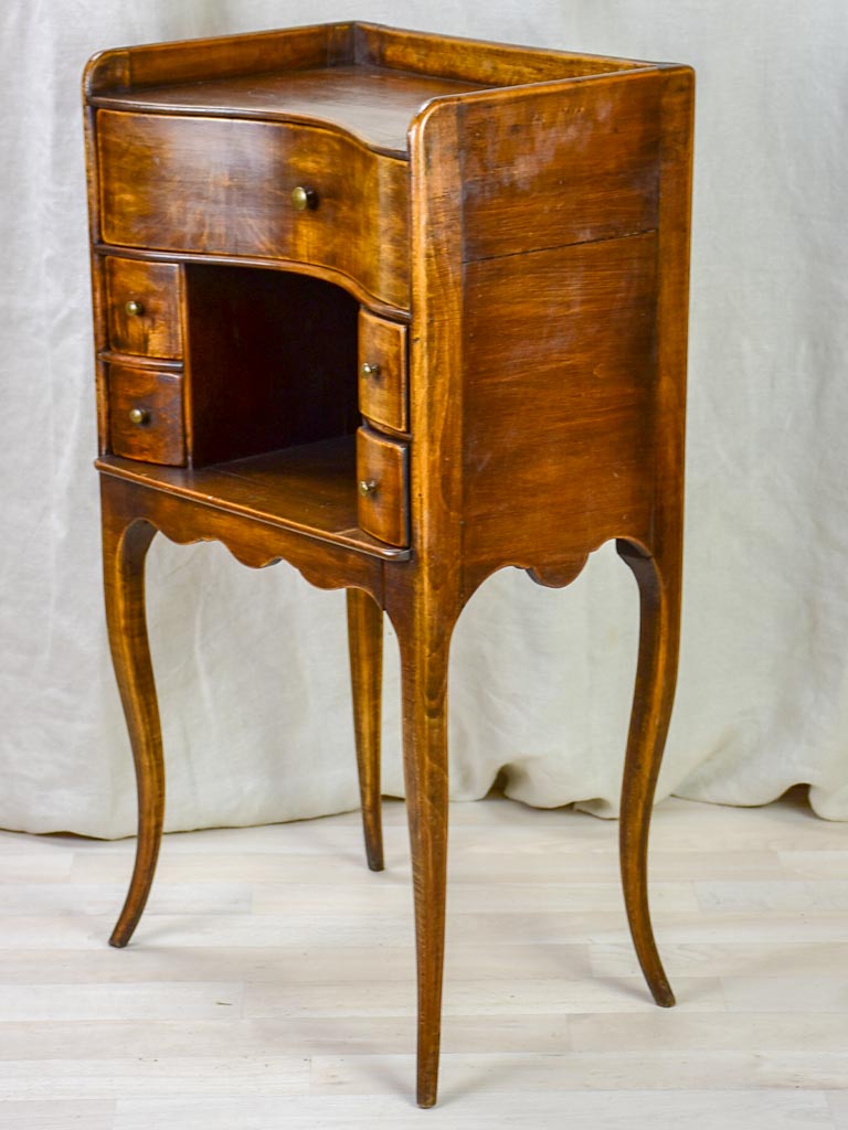 19th Century French night stand with five drawers