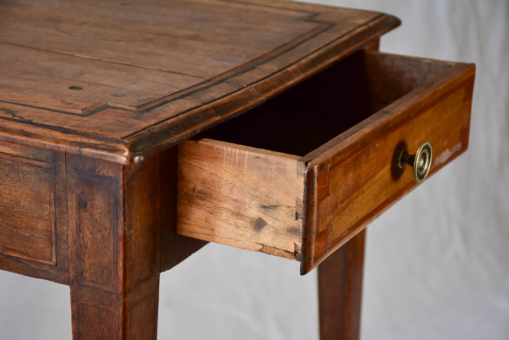 Walnut side table with drawers