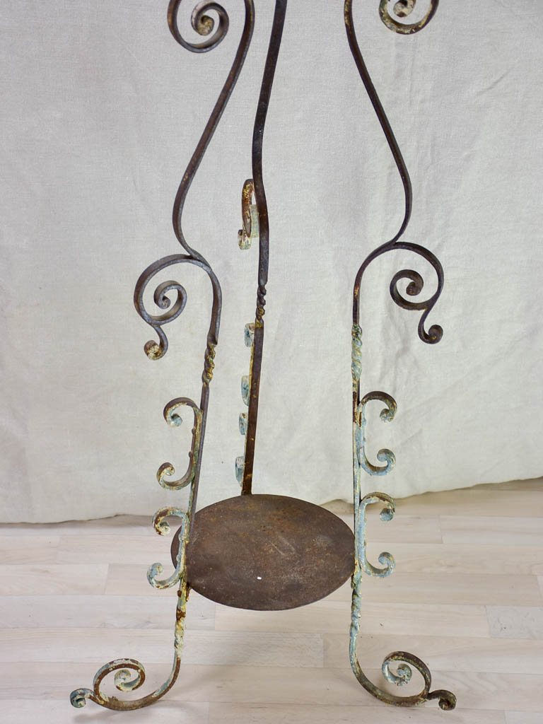 19th Century French wrought iron plant stand 39½"