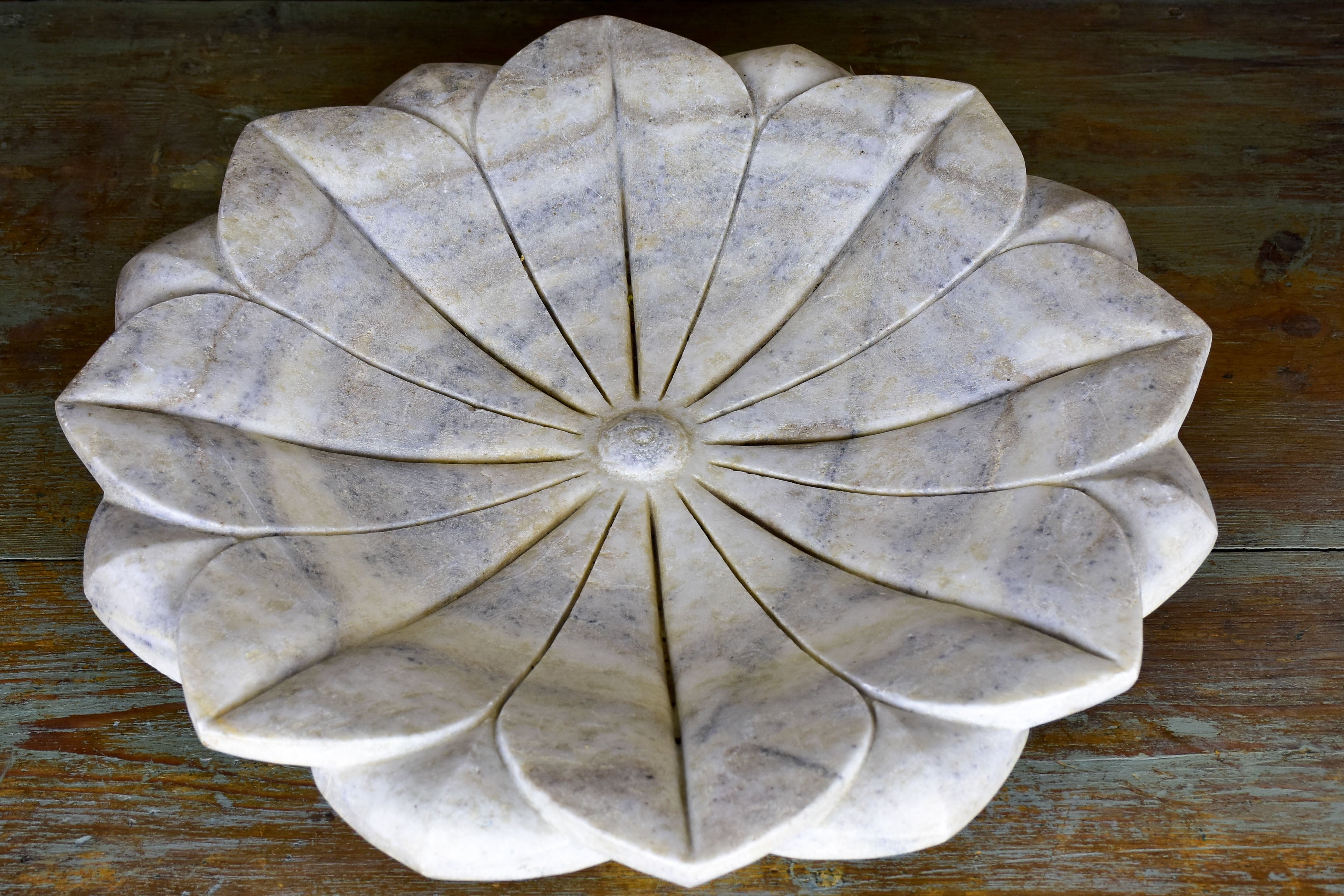 Large carved marble 'vide-poche'