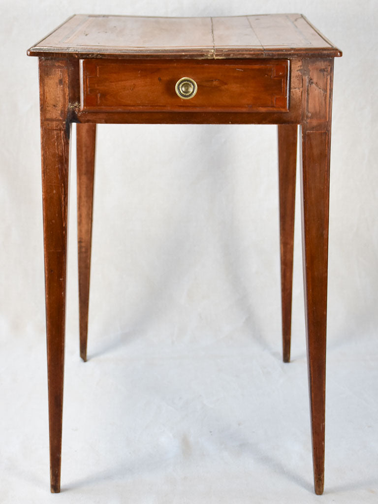 Elegant tapered-leg walnut side table