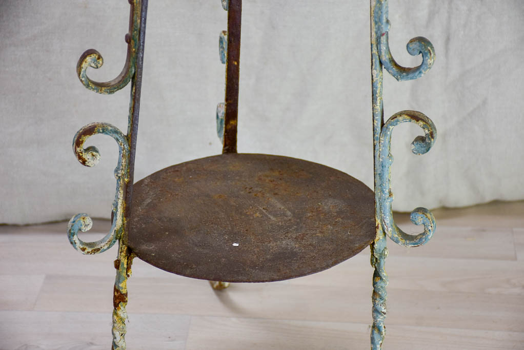 19th Century French wrought iron plant stand 39½"