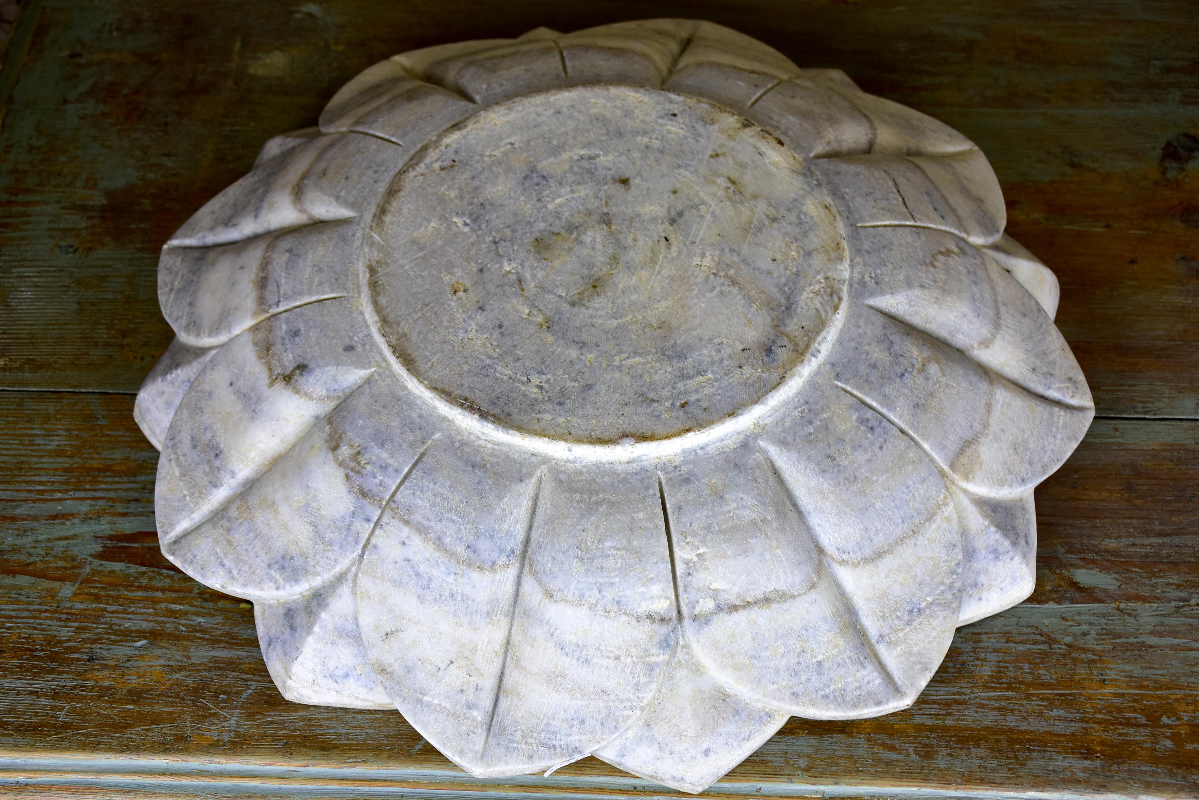 Large carved marble 'vide-poche'