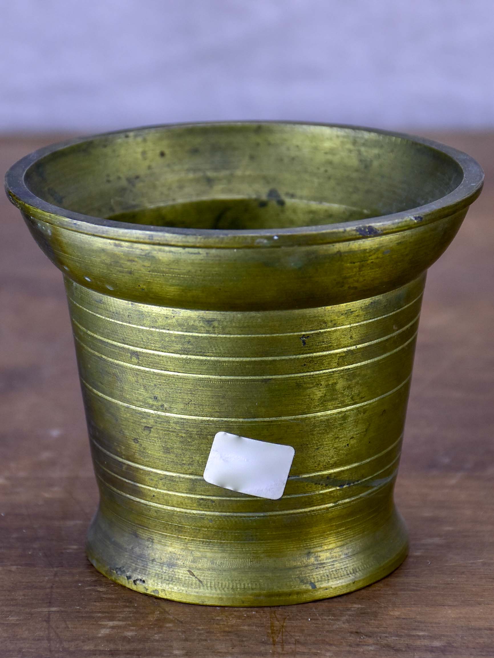 Vintage bronze mortar and pestle