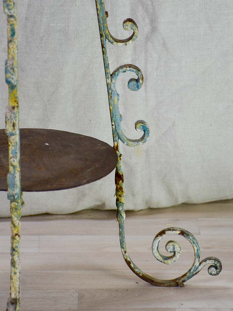 19th Century French wrought iron plant stand 39½"