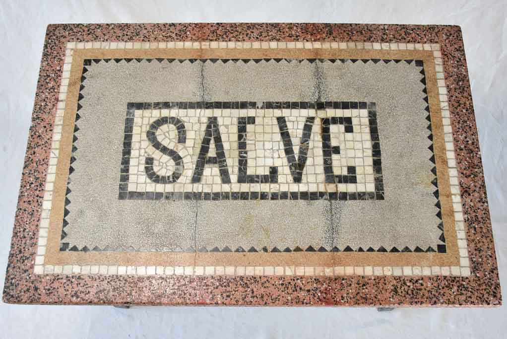 Art Deco mosaic bistro table SALVE 23¾" x 35½"