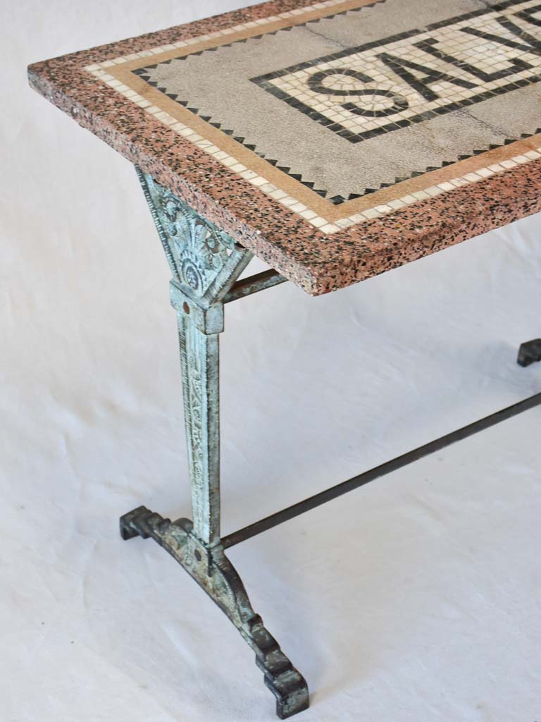 Art Deco mosaic bistro table SALVE 23¾" x 35½"