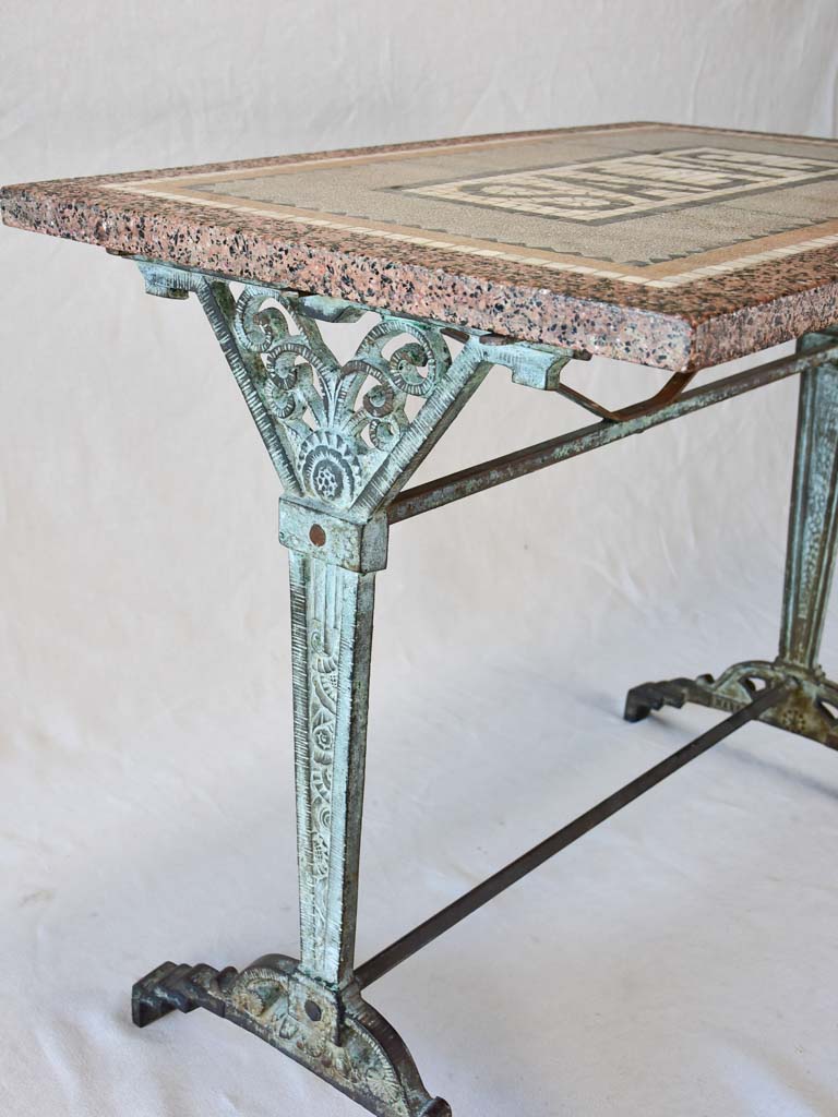 Art Deco mosaic bistro table SALVE 23¾" x 35½"