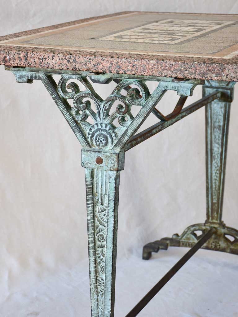 Art Deco mosaic bistro table SALVE 23¾" x 35½"