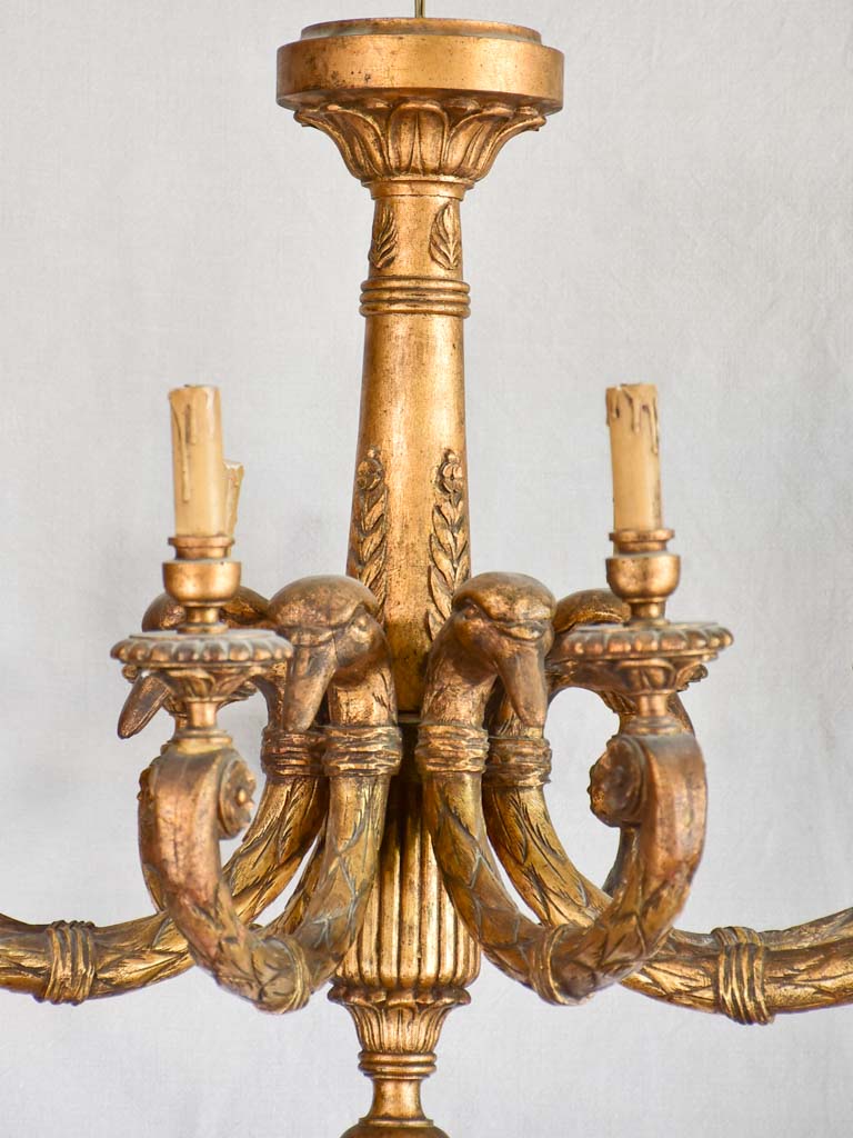 Early 19th century goose neck chandelier 27½"