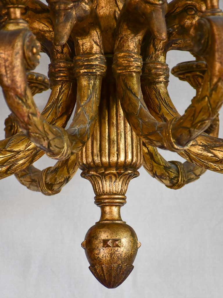 Early 19th century goose neck chandelier 27½"