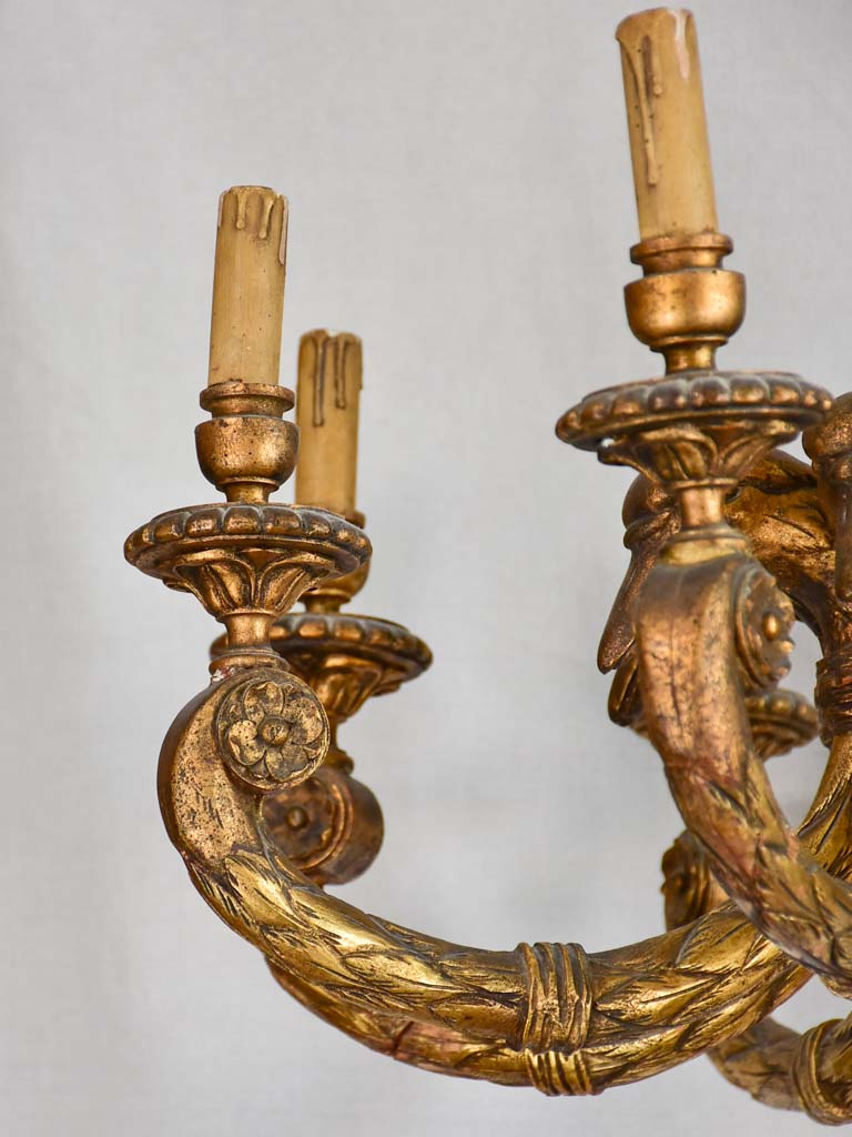 Early 19th century goose neck chandelier 27½"