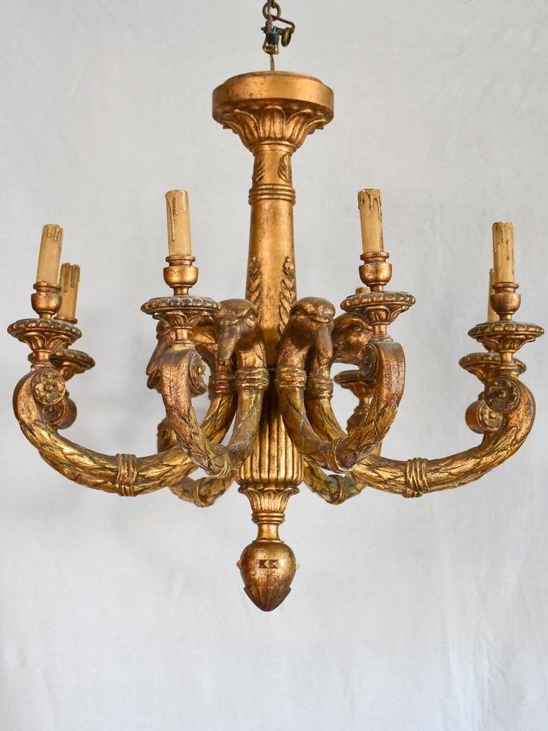 Early 19th century goose neck chandelier 27½"